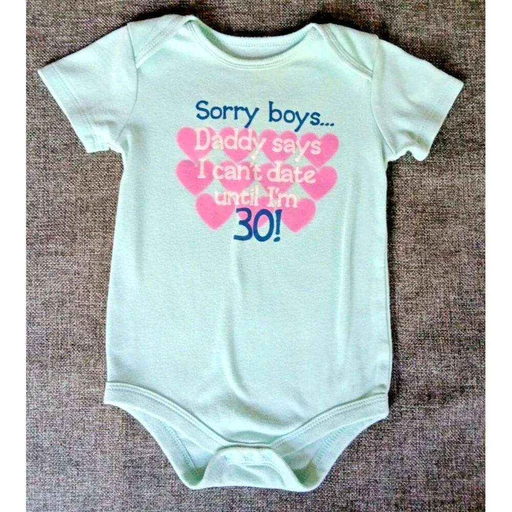 Shirt 24 month Carters short sleeve Mint Green Sorry Boys Can't Date